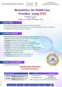 Biostatistics for Health Care Providers Using SPSS