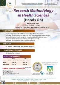 Research Methodology in Health Sciences (Hands On)