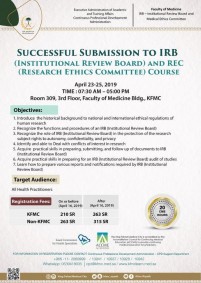 Successful Submission to IRB