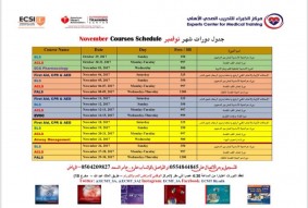 November Courses Schedule