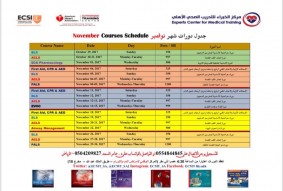 November Courses Schedule