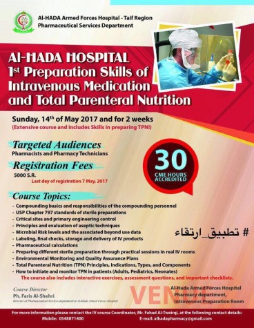 1st Preparation Skills of Intravenous Medication and Total Parenteral Nutrition